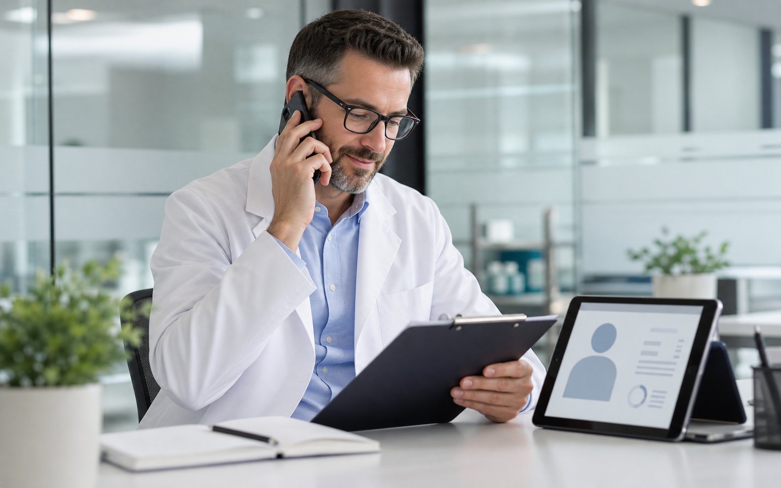 Pharmacist coordinating care-team communication by phone